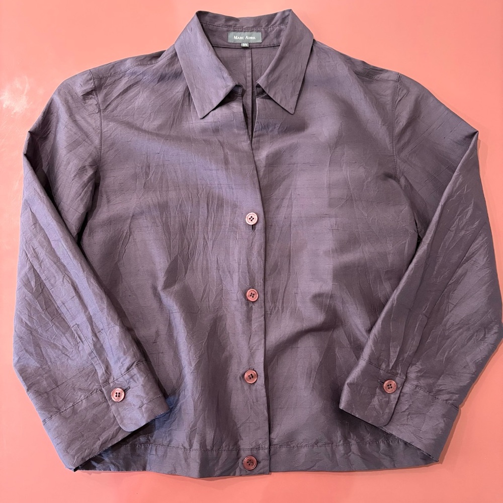 Marc Aurel Silk Purple Women's Blouse